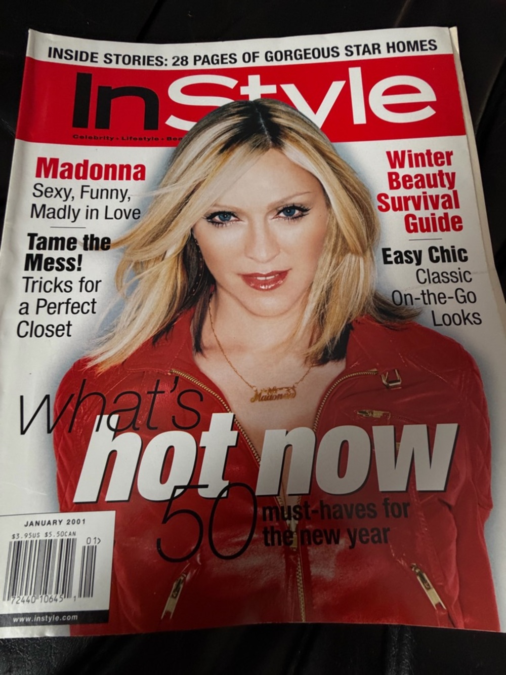 InStyle Magazine - January 2001 Madonna Cover queen of pop drowned world tour